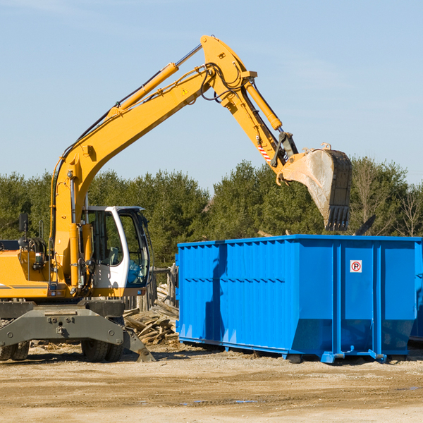 are there any restrictions on where a residential dumpster can be placed in Weir Mississippi